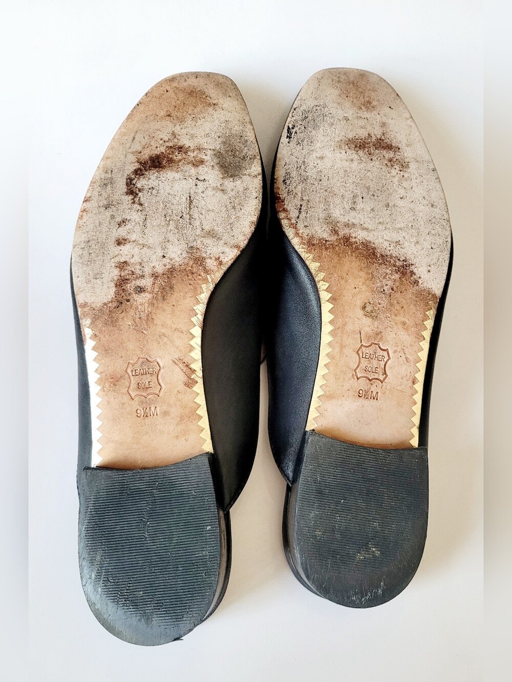 Tory Burch Amelia Calfskin Leather Backless Loafers Gold Logo Hardware Black 9.5 - Picture 12 of 16